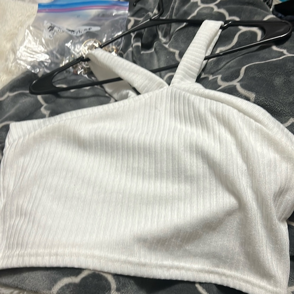White crop top